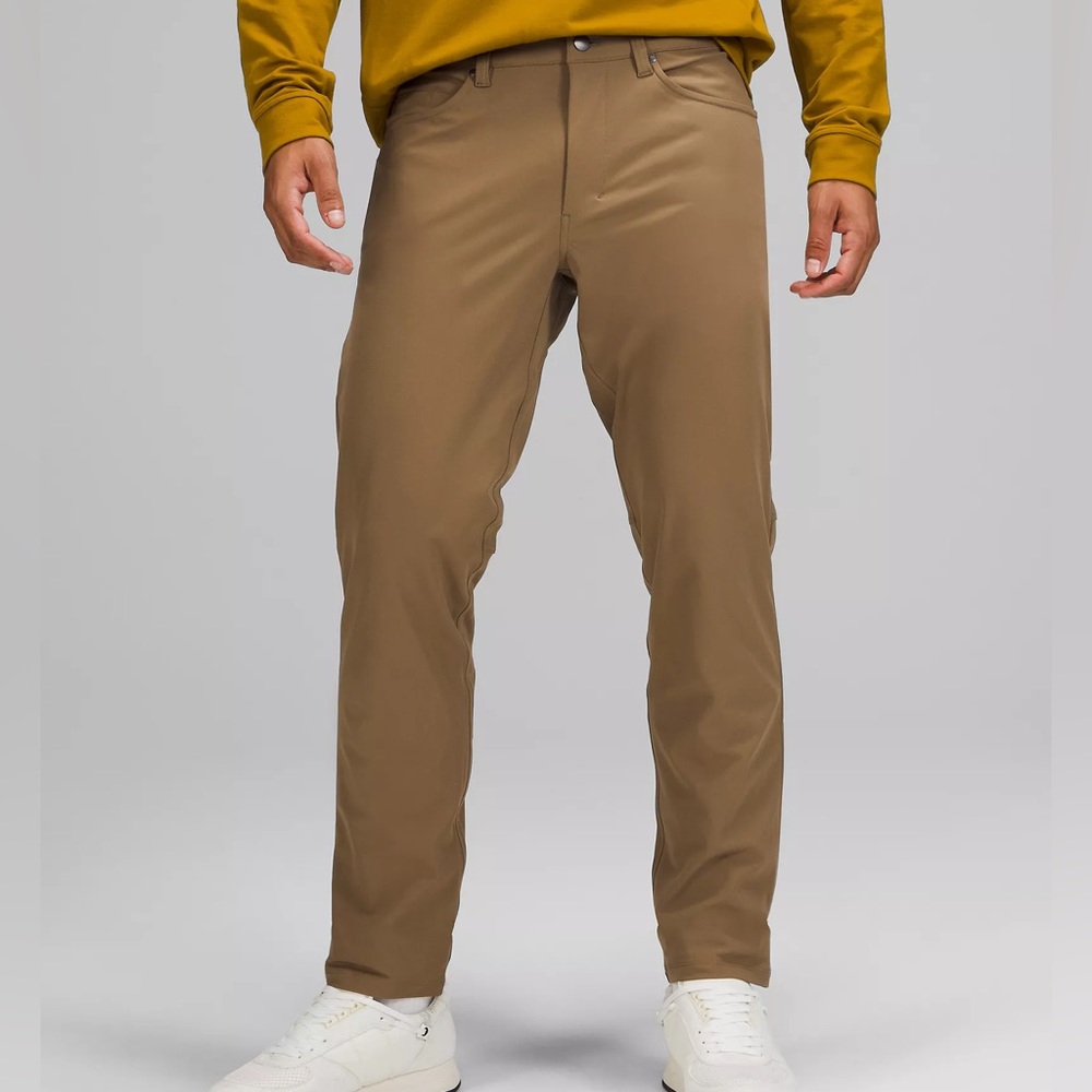 LULULEMON ‘ABC’ Anti Ball Crushing Classic-Fit Pants Brown Artifact Men’s 40